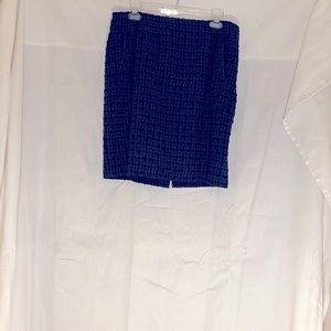 Halogen Teal and Black Tweed Skirt